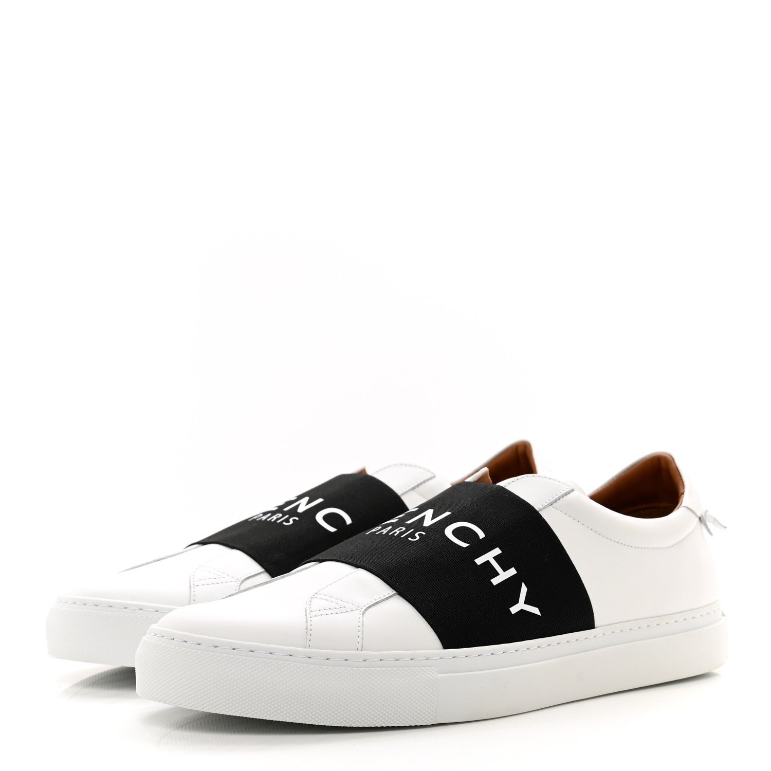 Givenchy Calfskin Band Logo Mens Urban Street Sneakers 45 White Black 3 of 9