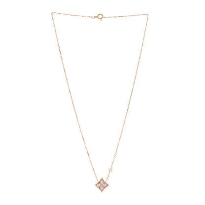 Louis Vuitton 18K Pink Gold Diamond Pink Mother of Pearl Color Blossom BB Star Pendant Necklace 3 of 6
