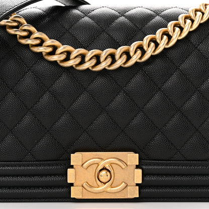 Chanel Caviar Quilted Medium Boy Flap Black 8 of 11
