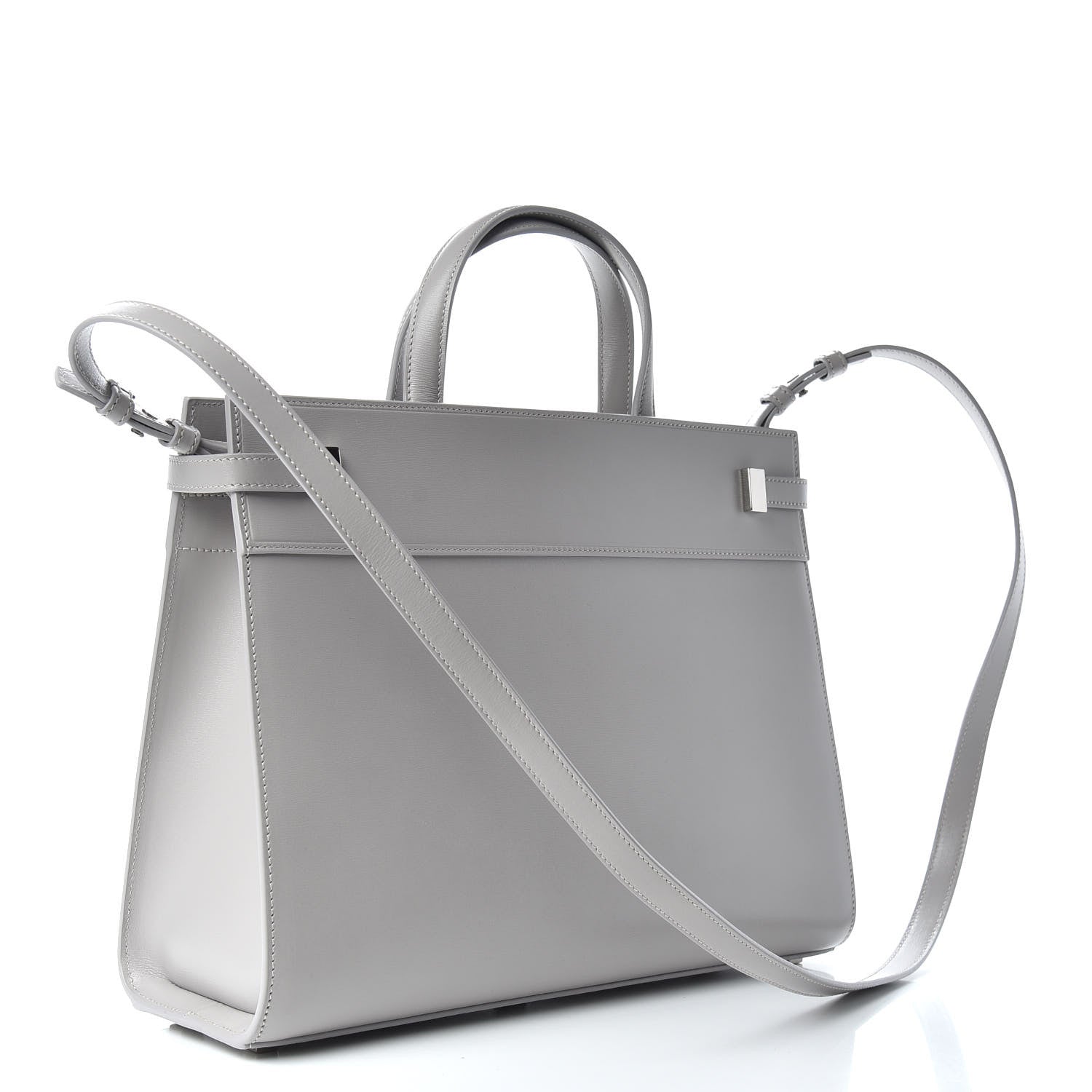 Saint Laurent Calfskin Small Manhattan Shopper Tote Granite 3 of 9