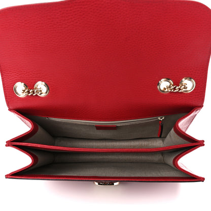 Gucci Dollar Calfskin Interlocking G Shoulder Bag Red 5 of 11
