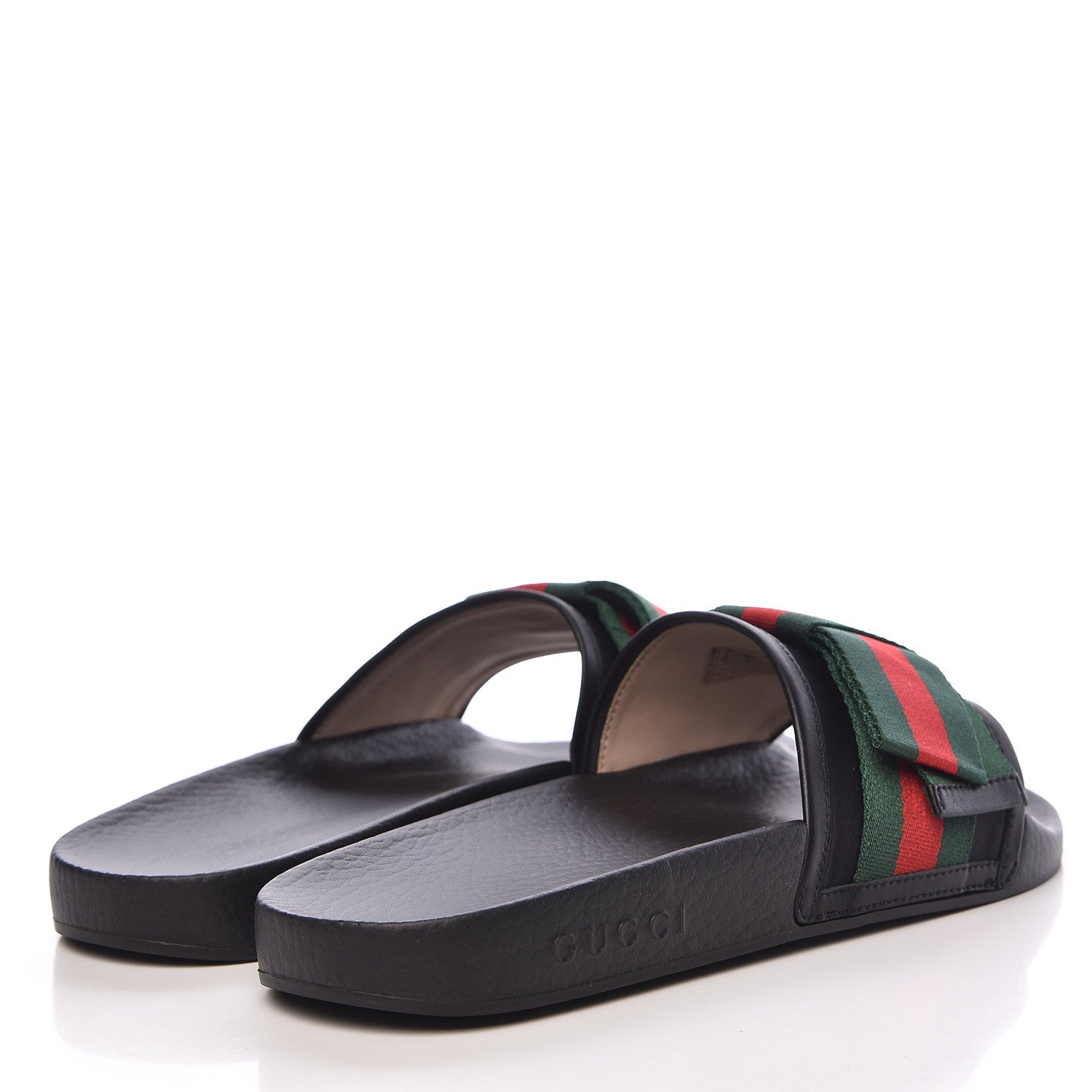 Gucci Satin Web Bow Slide Sandals 40 Black 4 of 10