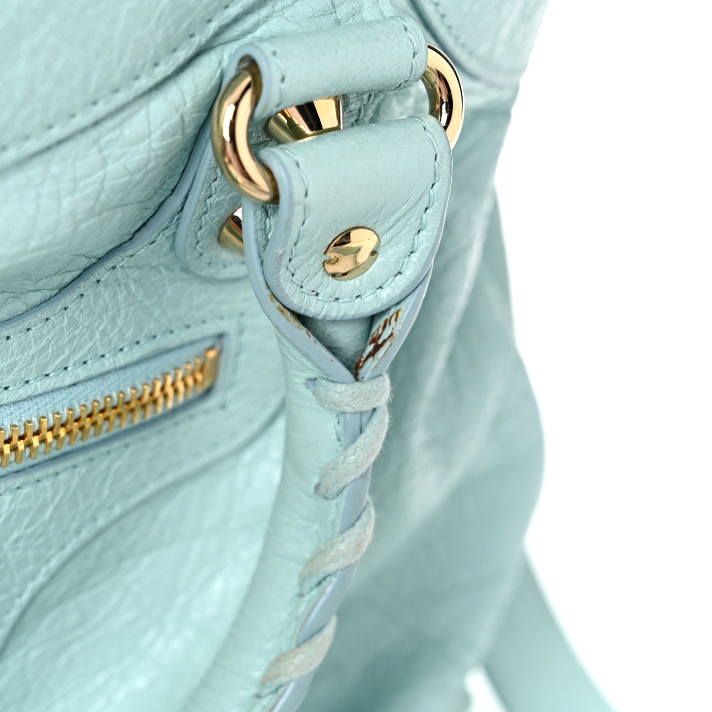 Agneau Classic Gold Hardware Velo Bleu Maldives