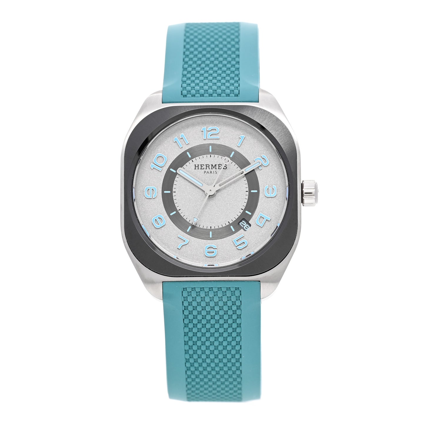 Titanium Rubber 39mm H08 Automatic Watch Bleu Saint Cyr