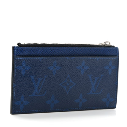 Louis Vuitton Monogram Taiga Coin Card Holder Cobalt 3 of 6