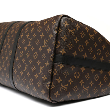 Louis Vuitton Monogram Macassar Keepall Bandouliere 55 9 of 12