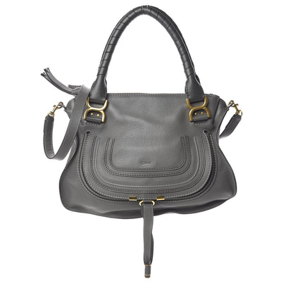 Chloe Calfskin Medium Marcie Satchel Stone 1 of 10