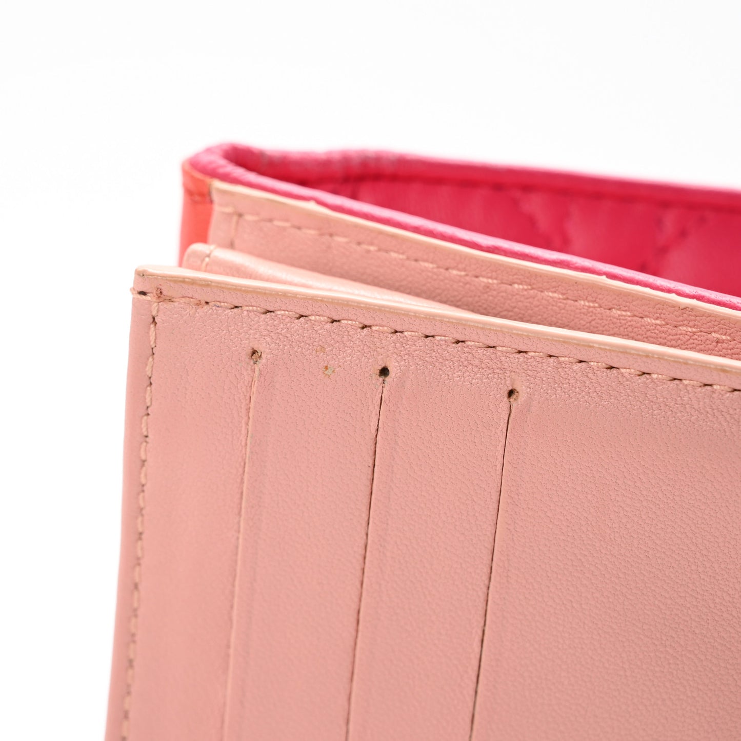 Lambskin Cannage Rendezvous Wallet Pink