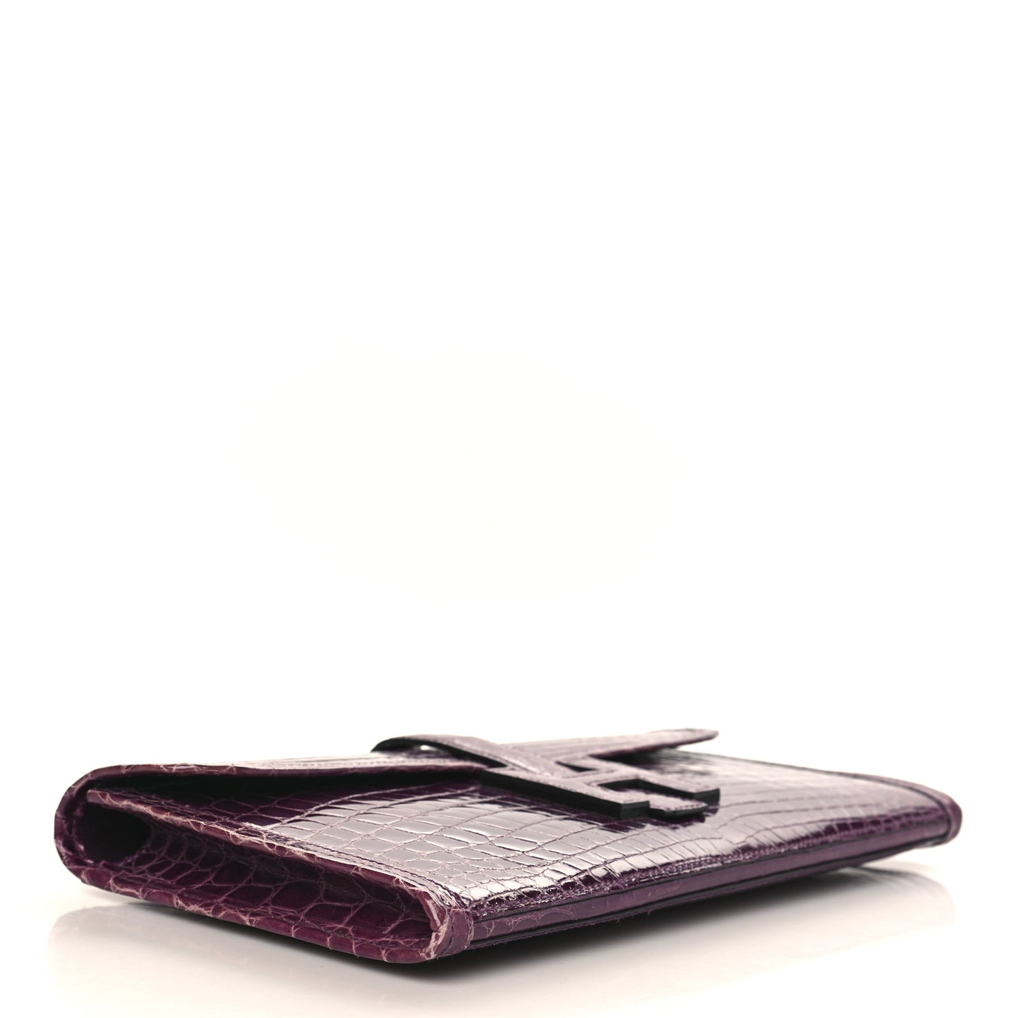 Shiny Niloticus Crocodile Jige Elan 29 Clutch Amethyste