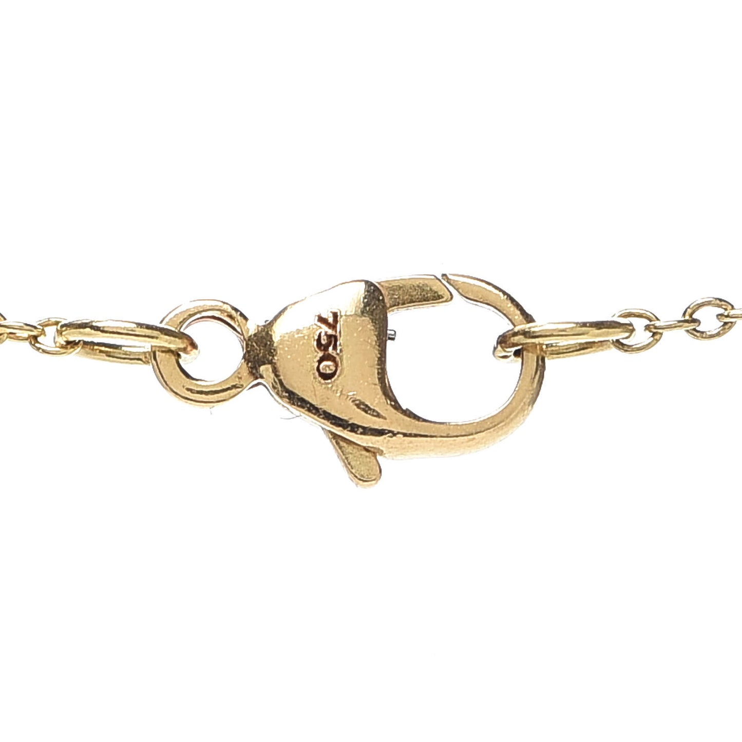18K Yellow Gold Diamond Cable Collectibles Quatrefoil Pendant Necklace