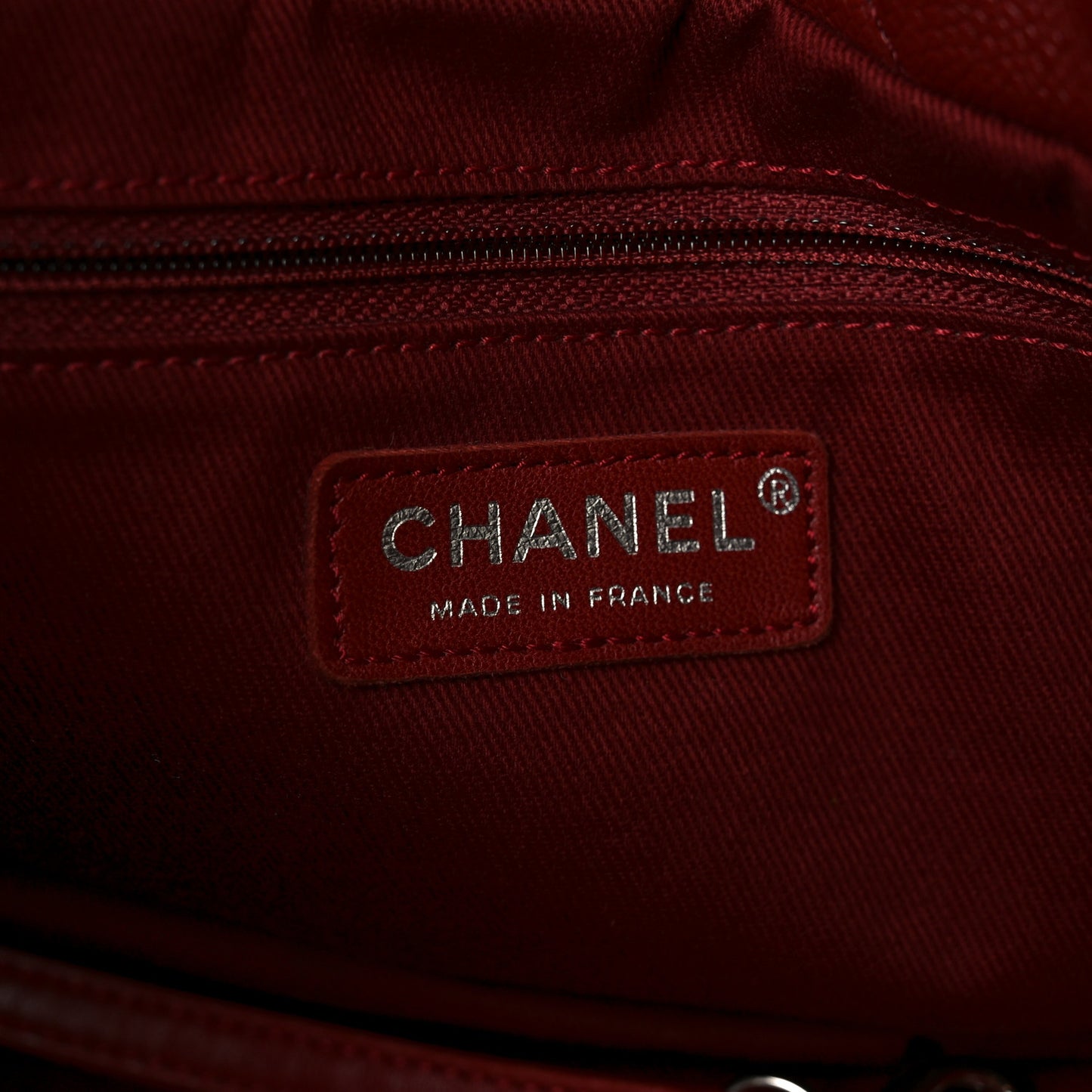 Caviar Quilted Large Timeless CC Soft Tote Dark Red