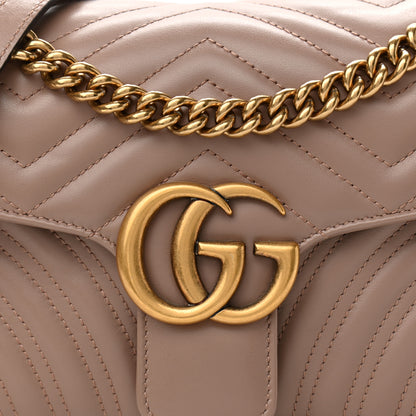 Gucci Calfskin Matelasse Small GG Marmont Shoulder Bag Porcelain Rose 8 of 11