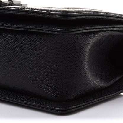 Chanel Caviar Chevron Quilted Small Boy Flap Black 10 of 11