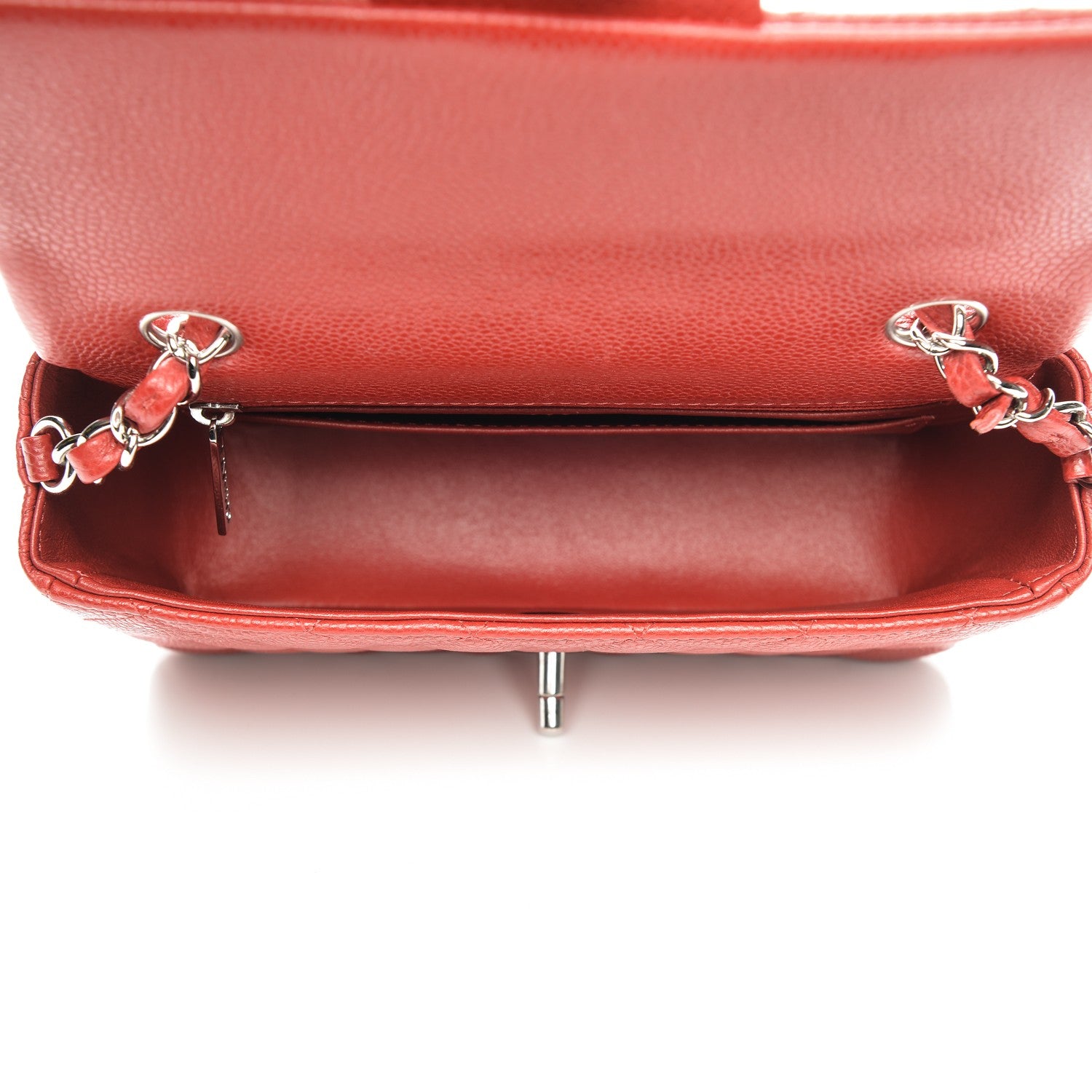 Chanel Caviar Quilted Mini Rectangular Flap Red 5 of 7