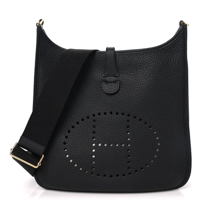 Hermes Taurillon Clemence Evelyne III PM Black 1 of 10