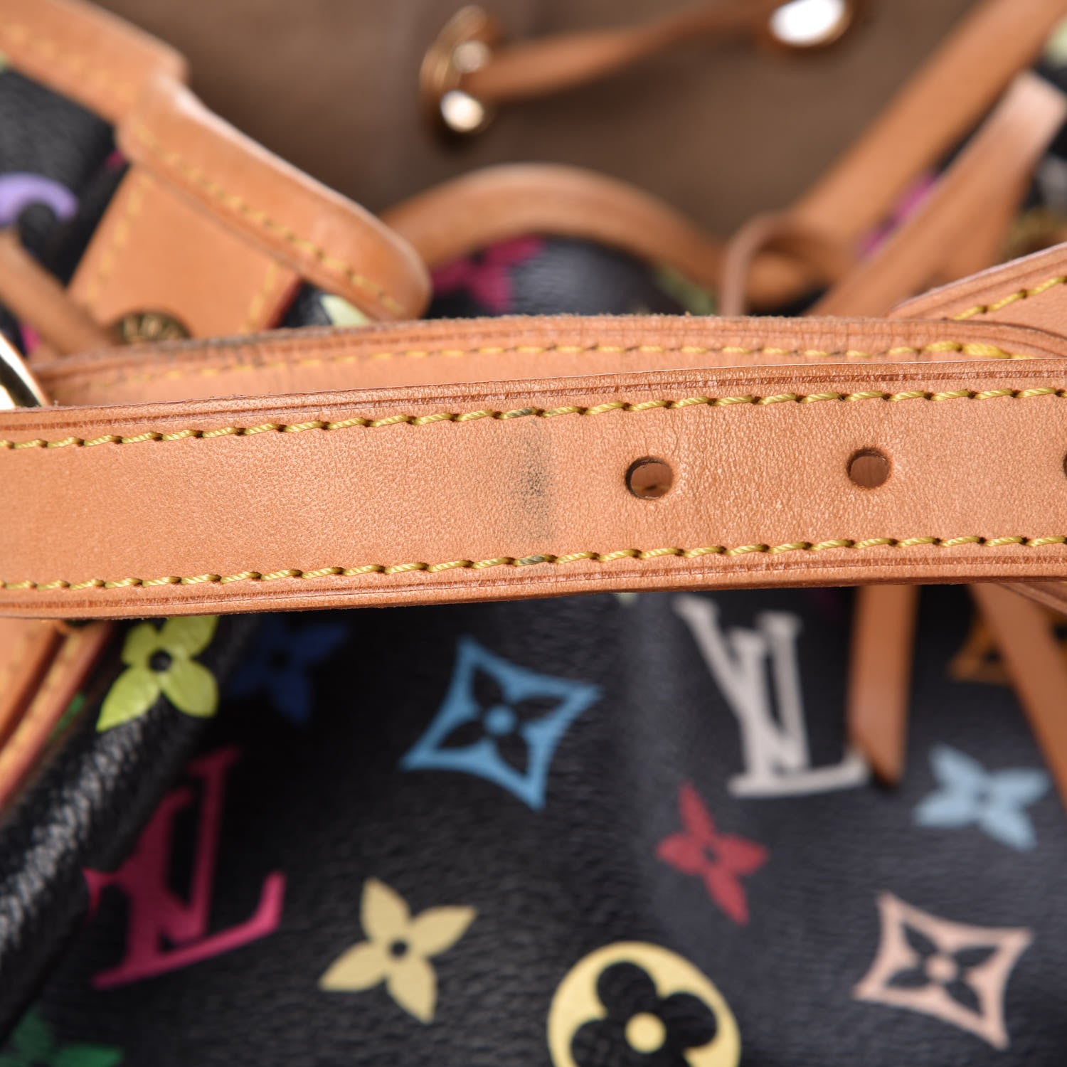 Louis Vuitton Monogram Multicolor Petit Noe Black 15 of 17
