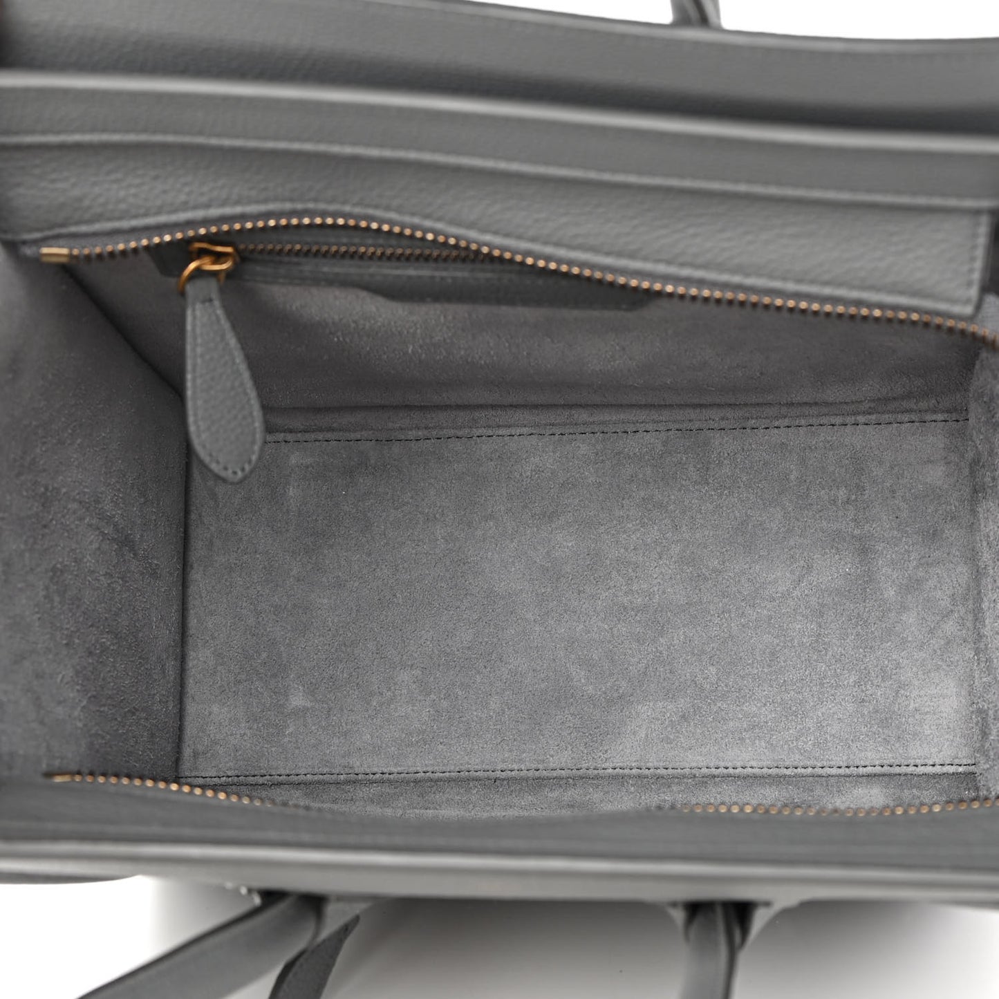 Baby Drummed Calfskin Micro Luggage Kohl