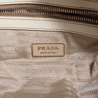 Prada Vitello Daino Print Bowler Talco 6 of 10