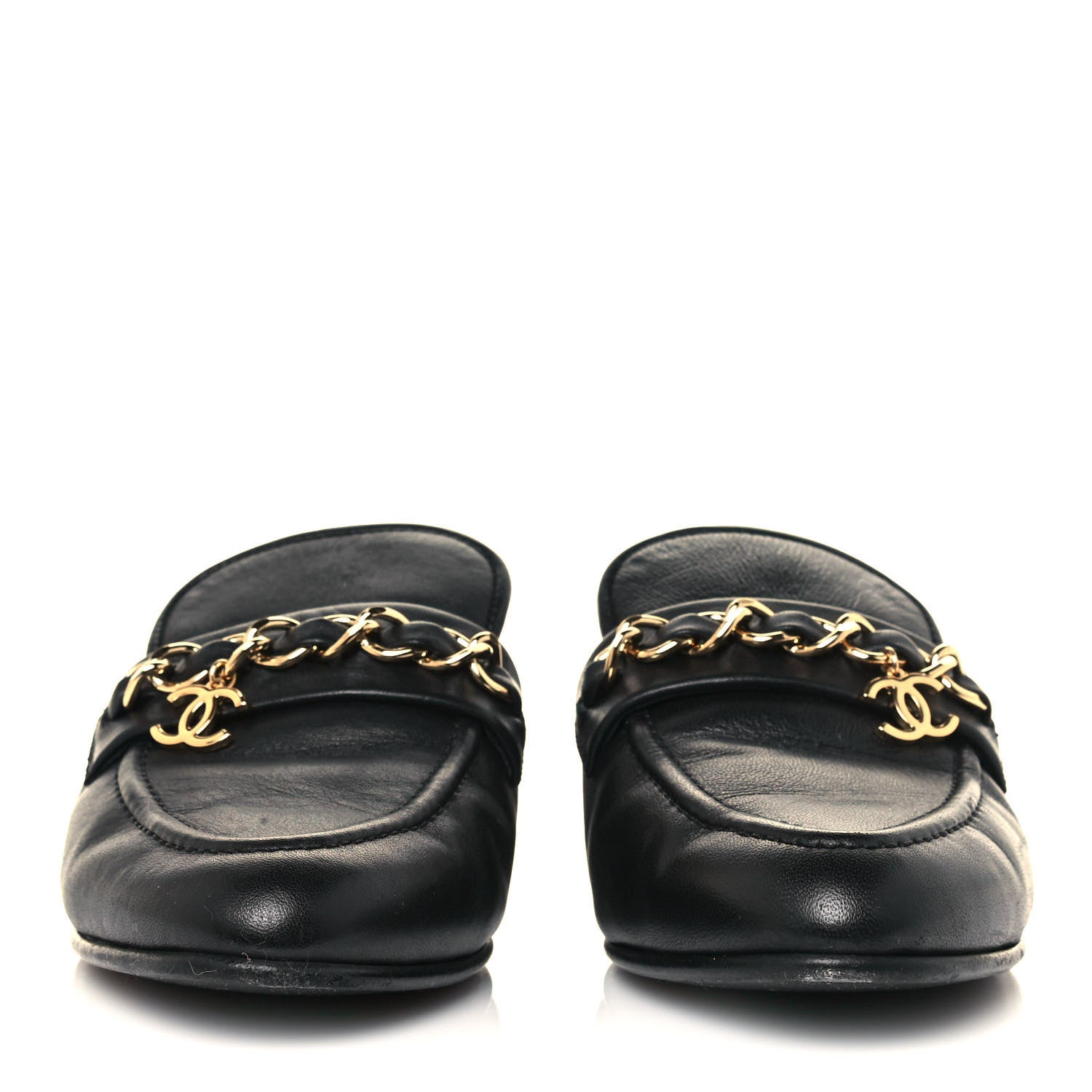 Chanel Lambskin Chain CC Mules 40 Black 2 of 9