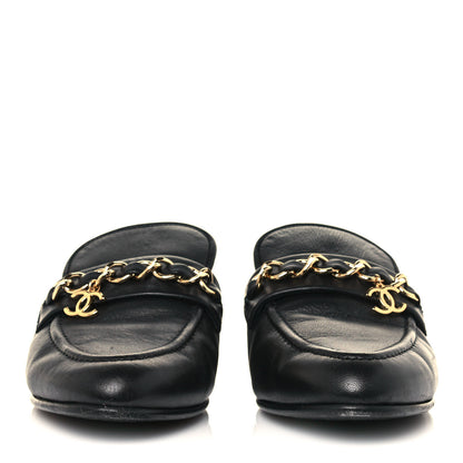 Chanel Lambskin Chain CC Mules 40 Black 2 of 9