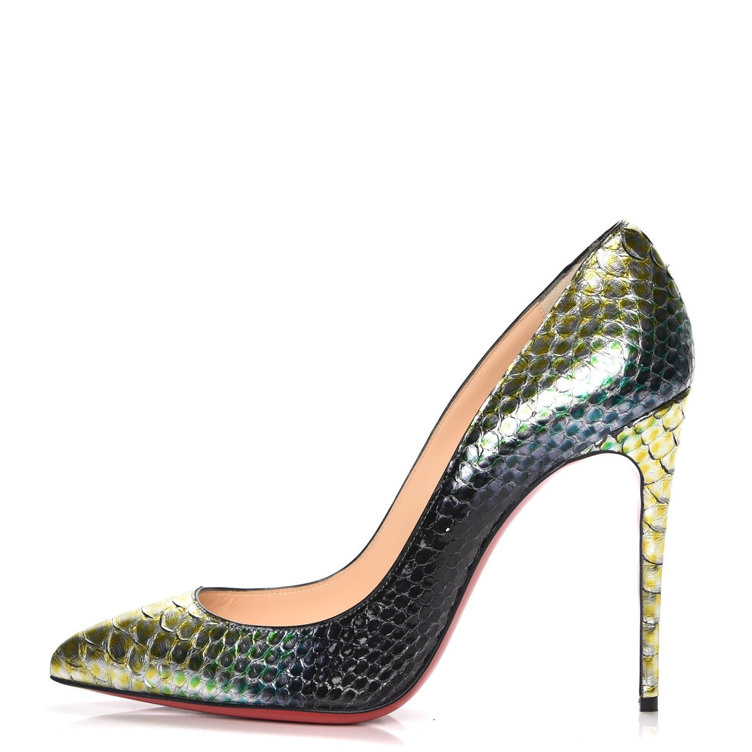 Christian Louboutin Metallic Python So Kate Mermaid 120 Pumps 39 Mimosa 1 of 6