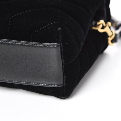 Saint Laurent Velvet Y Quilted Monogram Toy Loulou Chain Satchel French Black 9 of 10