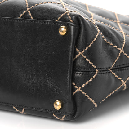 Chanel Calfskin Wild Stitch Large Tote Black 9 of 11
