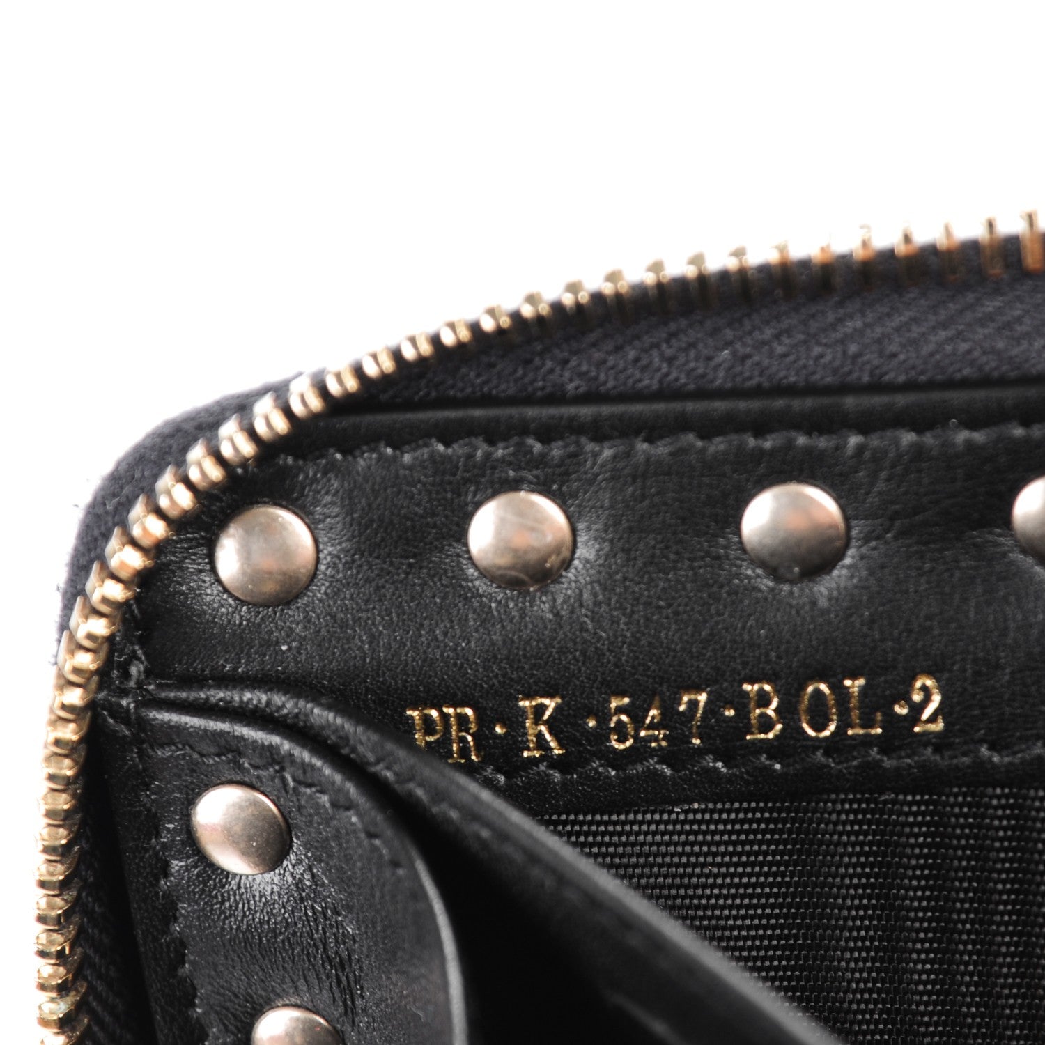 Valentino Garavani Calfskin Medium Rockstud Zip Around Wallet Black 8 of 8