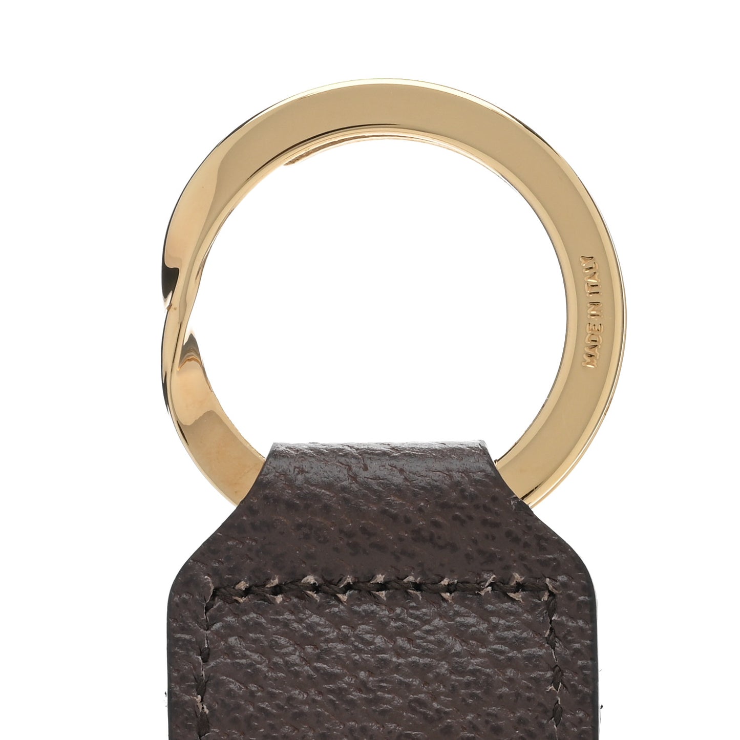 Nylon Textured Dollar Calfskin Web Ophidia Key Ring Green Red New Acero