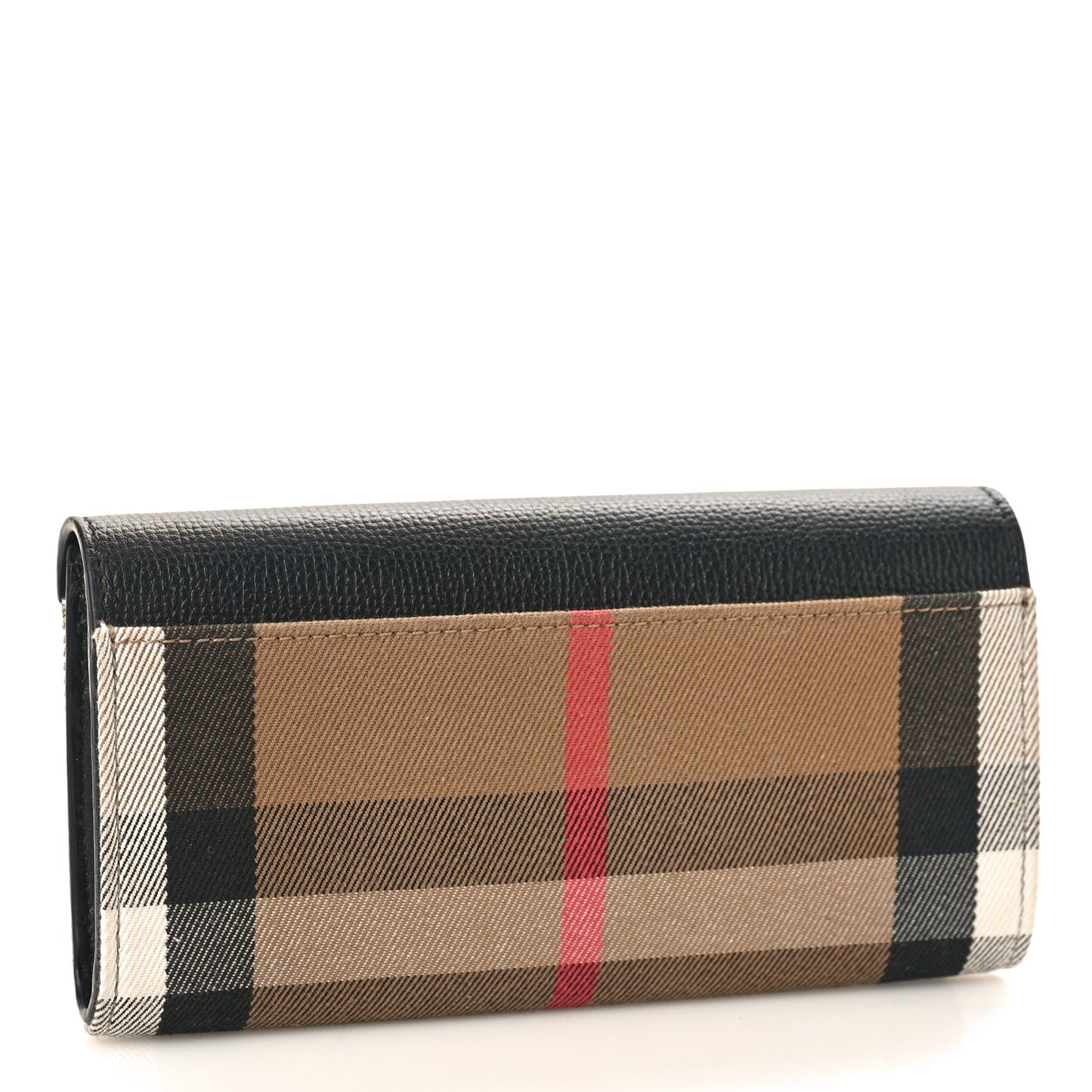 Vintage Check Grain Calfskin Halton Wallet Black
