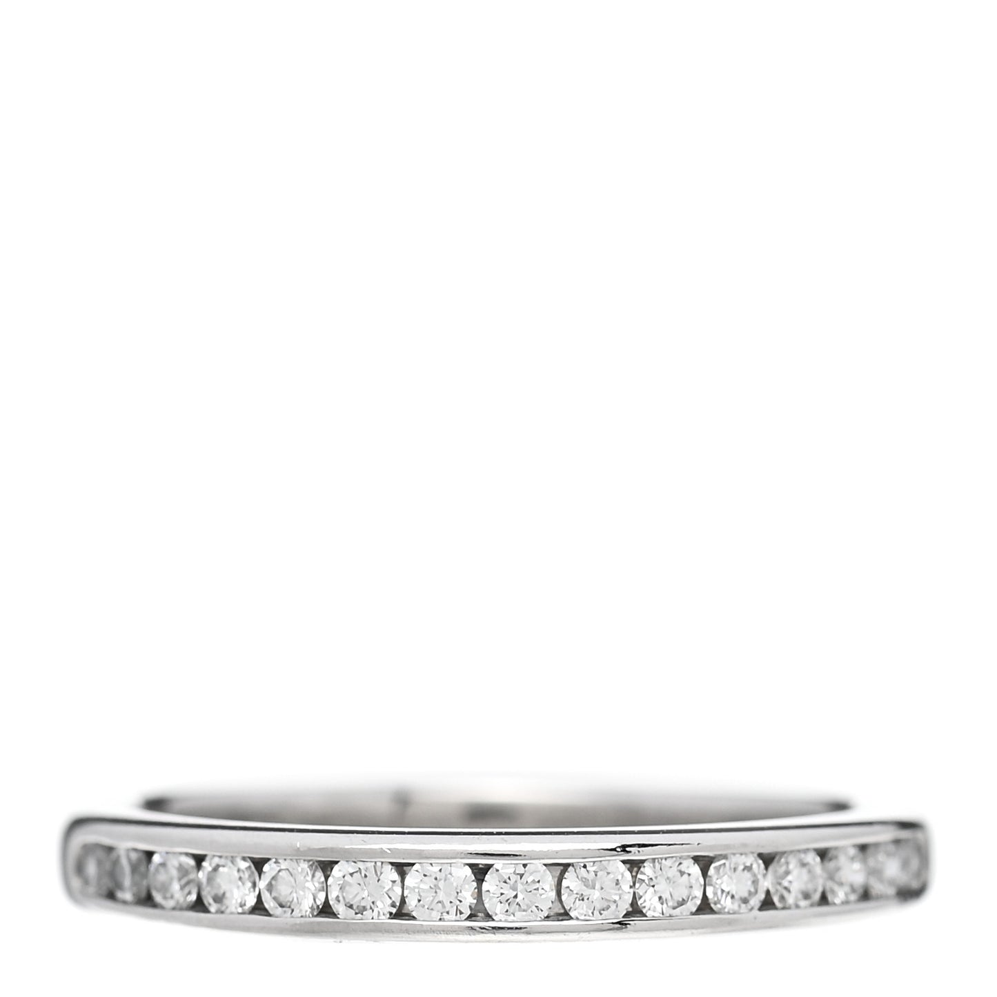 Platinum Diamond .22ctw Half Circle Wedding Band Ring 52 6