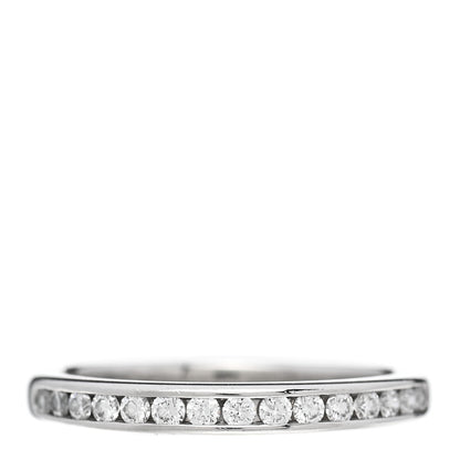 Tiffany Platinum Diamond .22ctw Half Circle Wedding Band Ring 52 6 1 of 5