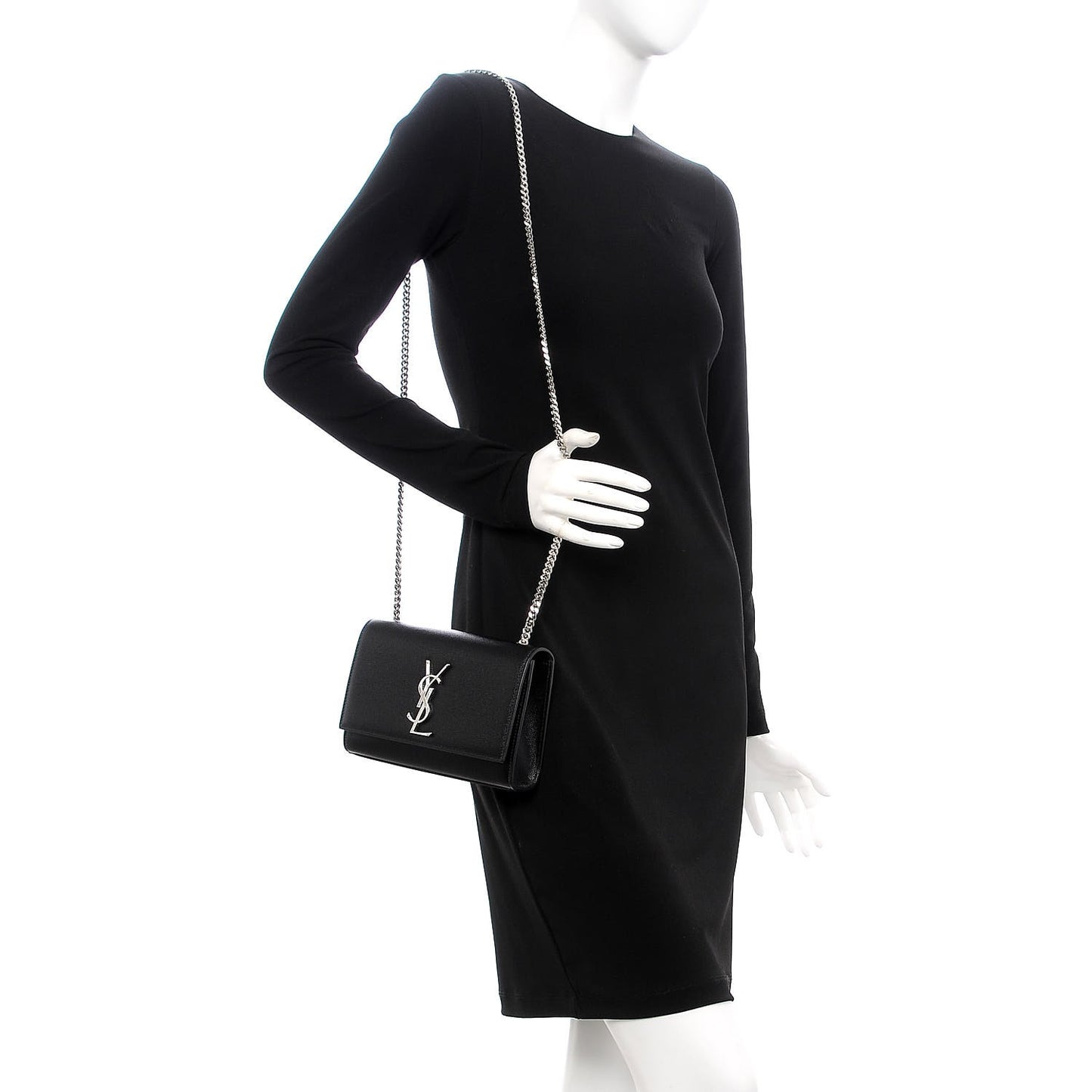 Grain De Poudre Small Monogram Kate Satchel Black