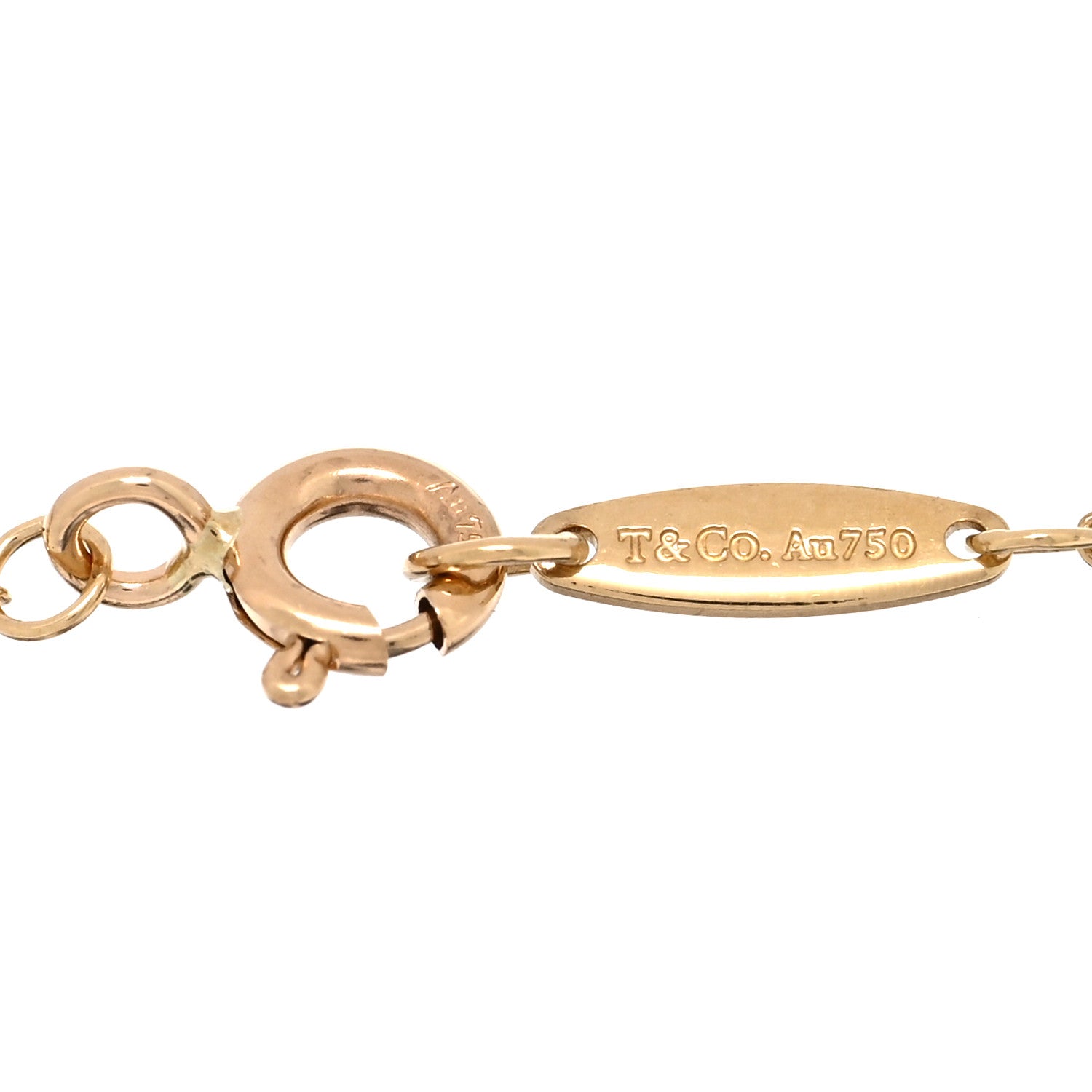 Tiffany 18K Yellow Gold Diamond .03ct Elsa Peretti Diamonds by the Yard Bracelet 3 of 4