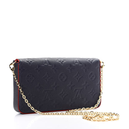 Louis Vuitton Empreinte Pochette Felicie Chain Wallet Marine Rouge 4 of 10