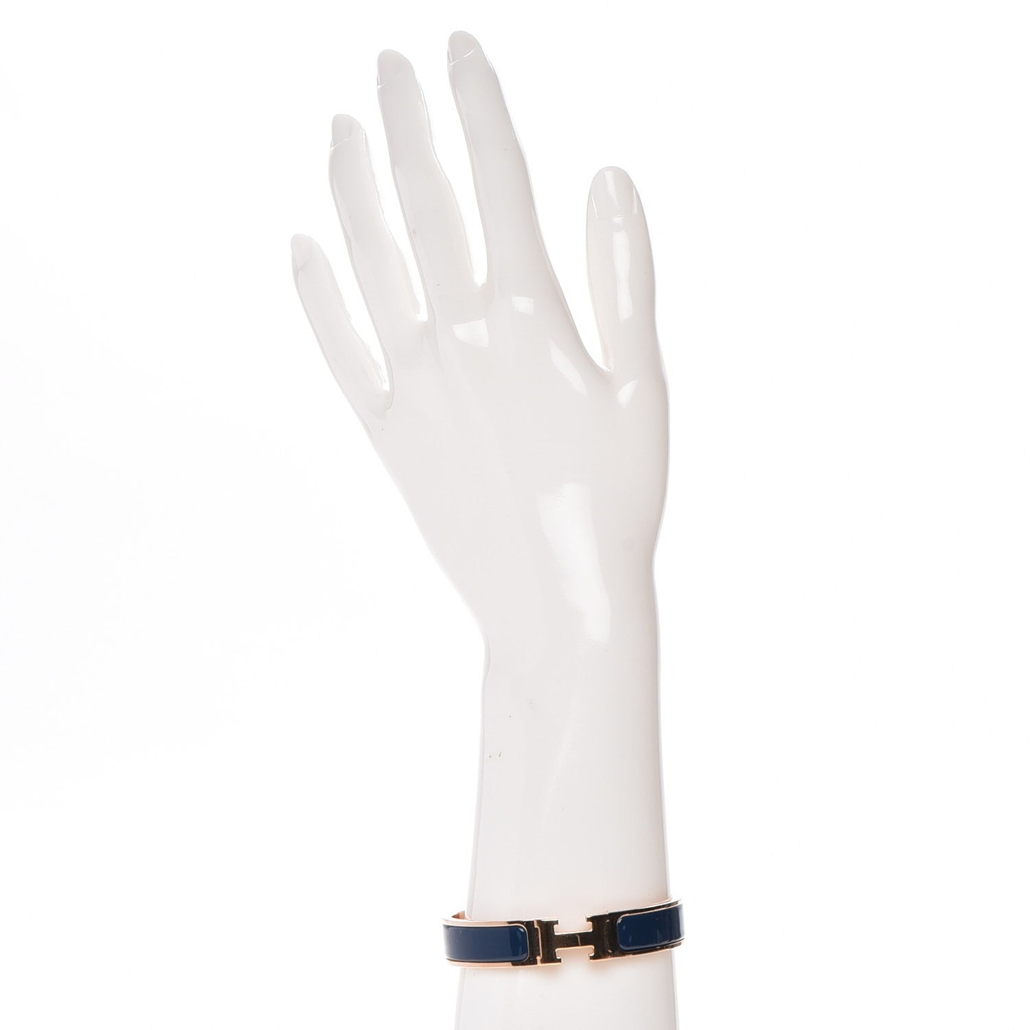 Hermes Enamel Narrow Clic Clac H Bracelet PM Bleu De Genes 2 of 4