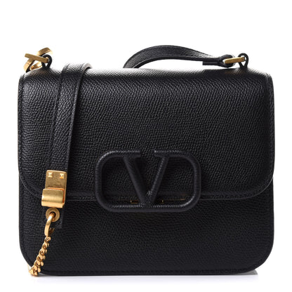 Valentino Garavani Grainy Calfskin Small VSling Shoulder Bag Black 1 of 9
