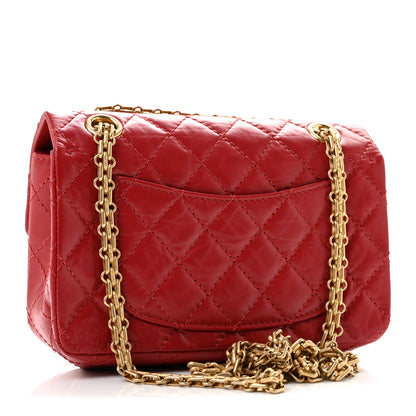 Chanel Aged Calfskin Quilted 2.55 Reissue Mini Flap Red 3 of 13