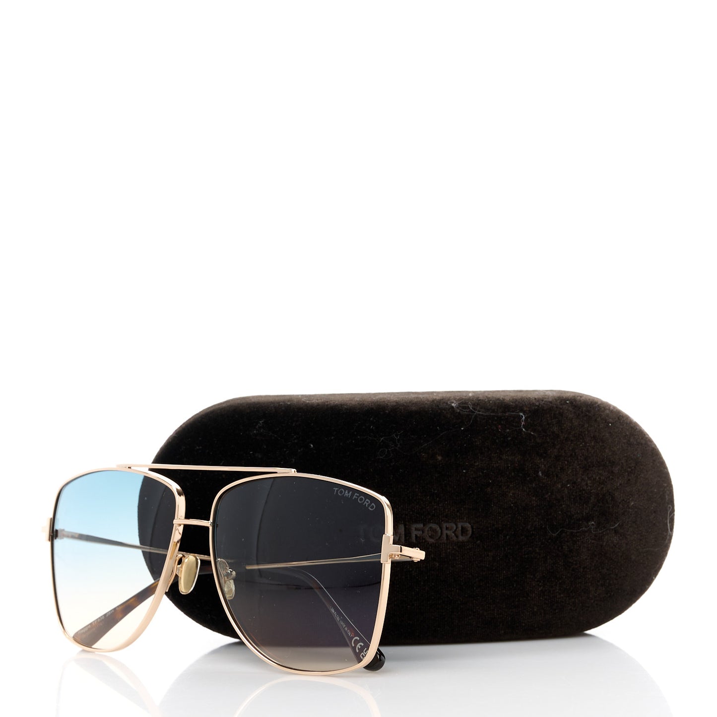 Reggie Aviator Sunglasses TF838 Shiny Rose Gold
