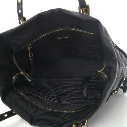 Prada Tessuto Nylon Saffiano Tote Black 4 of 4