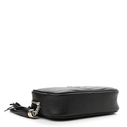 Saint Laurent Grain De Poudre Matelasse Monogram Mini Lou Camera Bag Black 4 of 11