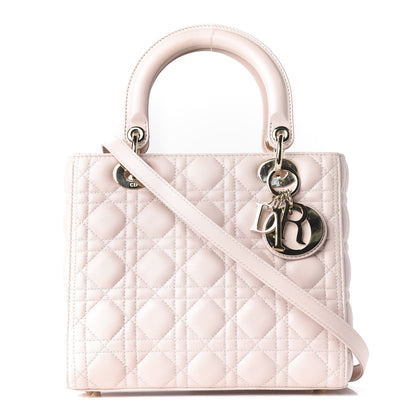 Christian Dior Lambskin Cannage Medium Lady Dior Light Pink 1 of 9