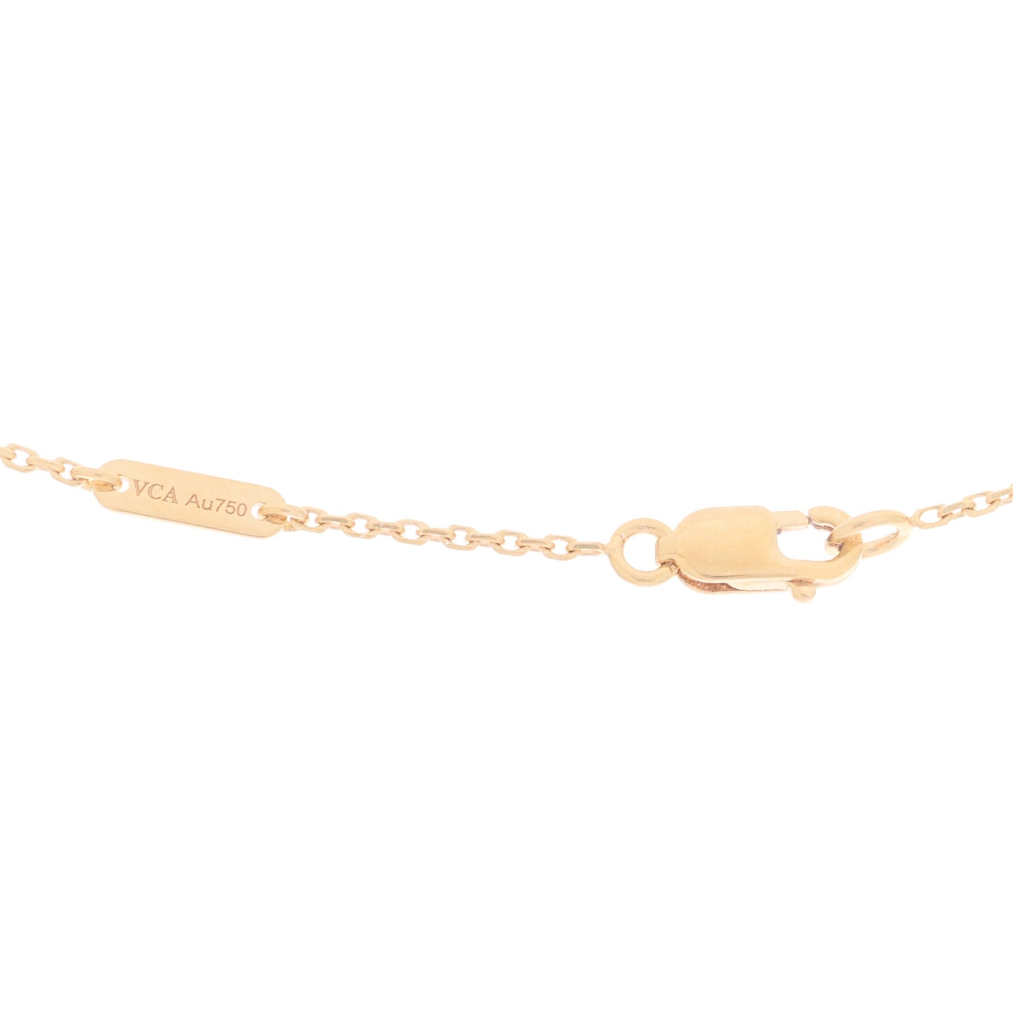 18k Rose Gold Carnelian Sweet Alhambra Heart Pendant Necklace