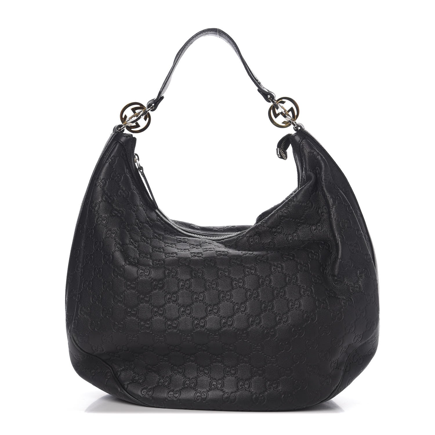 Gucci Guccissima Large GG Twins Hobo Black 1 of 10