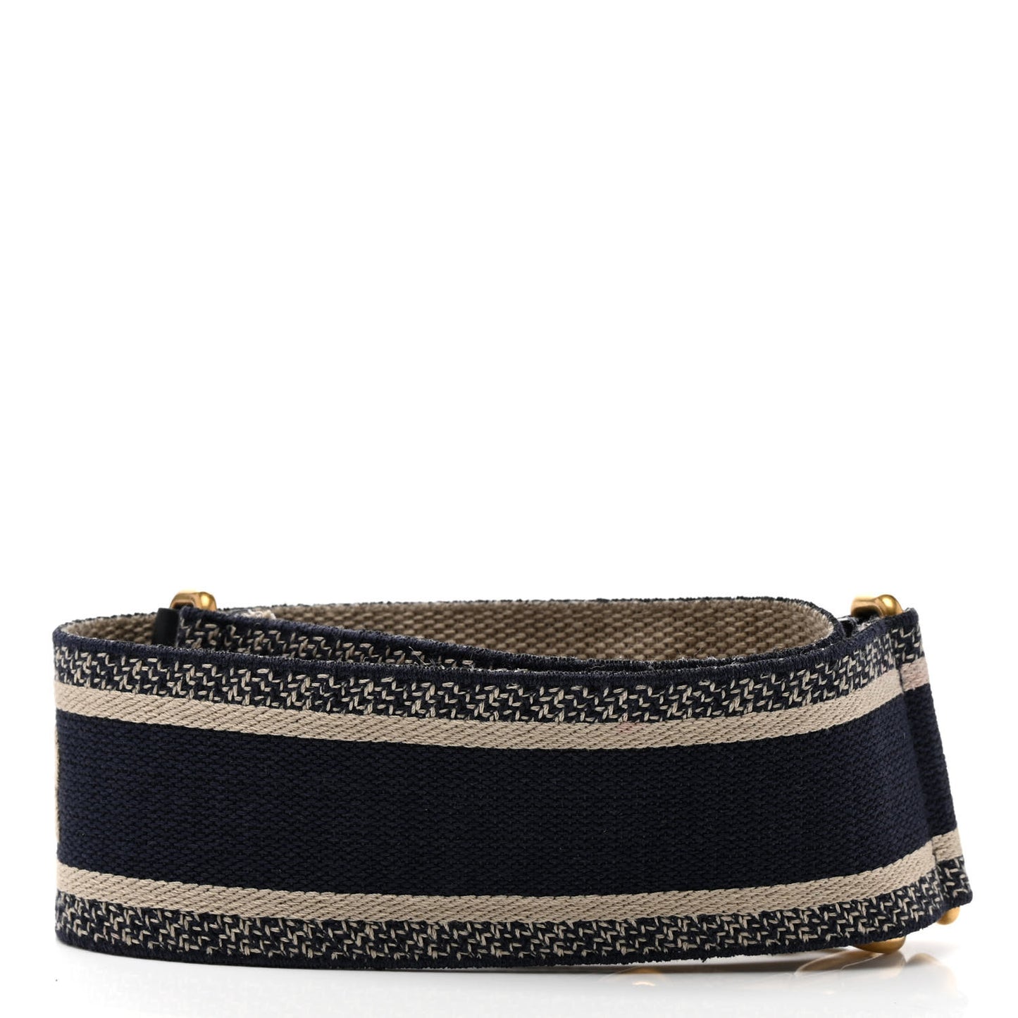 Canvas Embroidered Shoulder Strap Blue