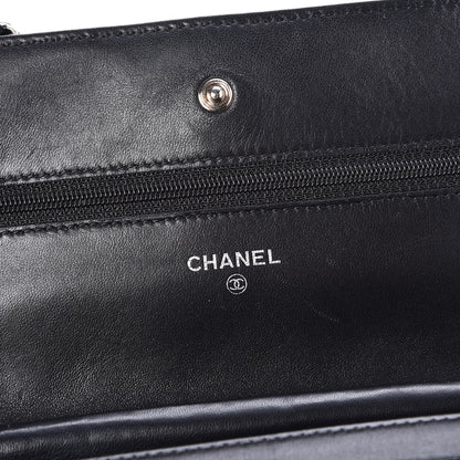 Chanel Lambskin Quilted Wallet On Chain WOC Black 6 of 9