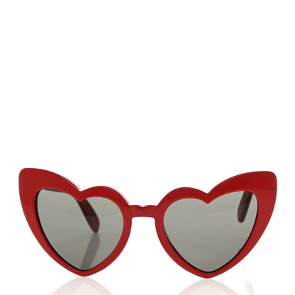 Saint Laurent Acetate Heart Frame Loulou SL181 Sunglasses Red 2 of 8
