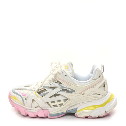 Balenciaga Rubber Mesh Tri-Color Womens Track.2 Open Sneakers 36 Light Yellow Light Pink Light Blue 1 of 9