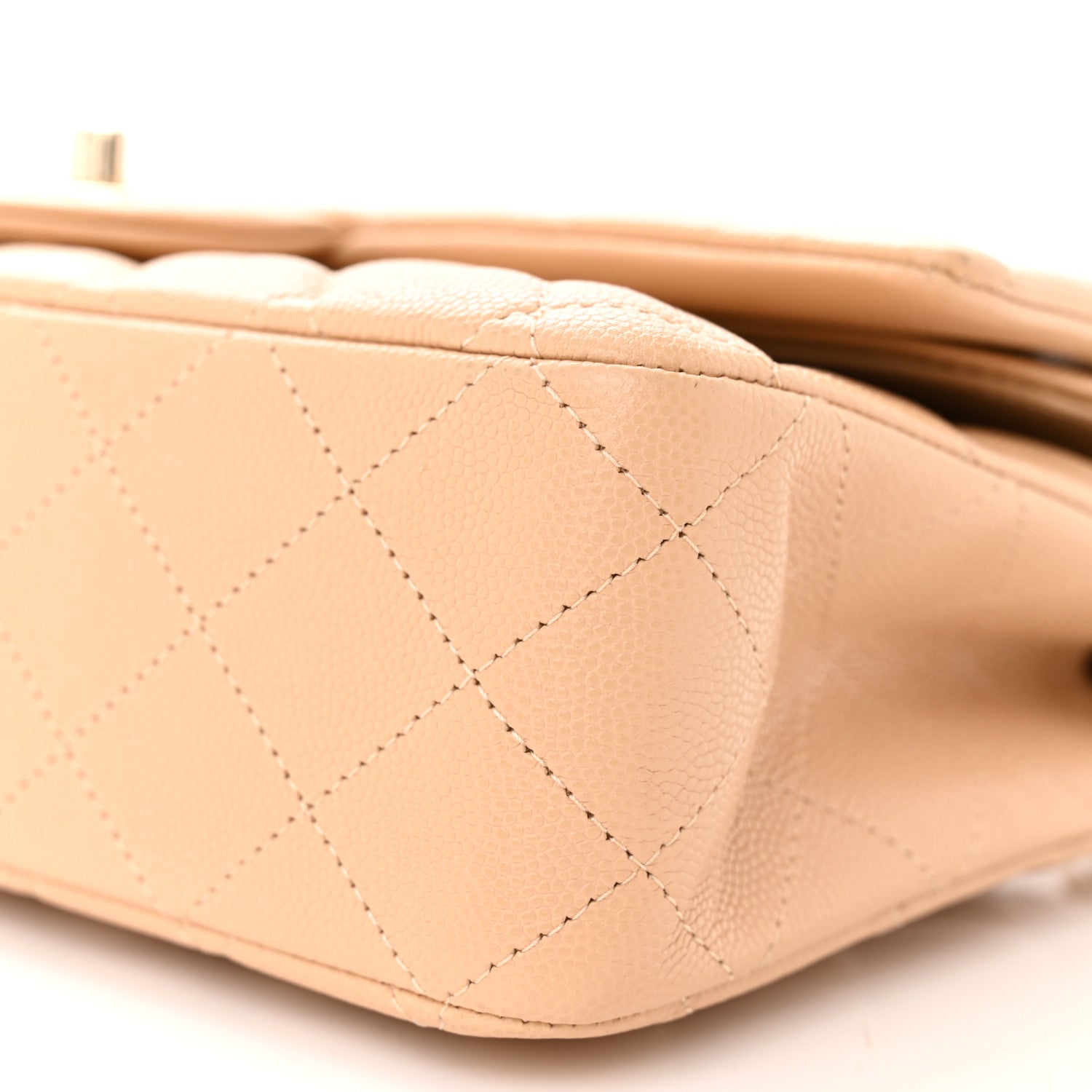 Chanel Caviar Quilted Medium Double Flap Beige 10 of 12