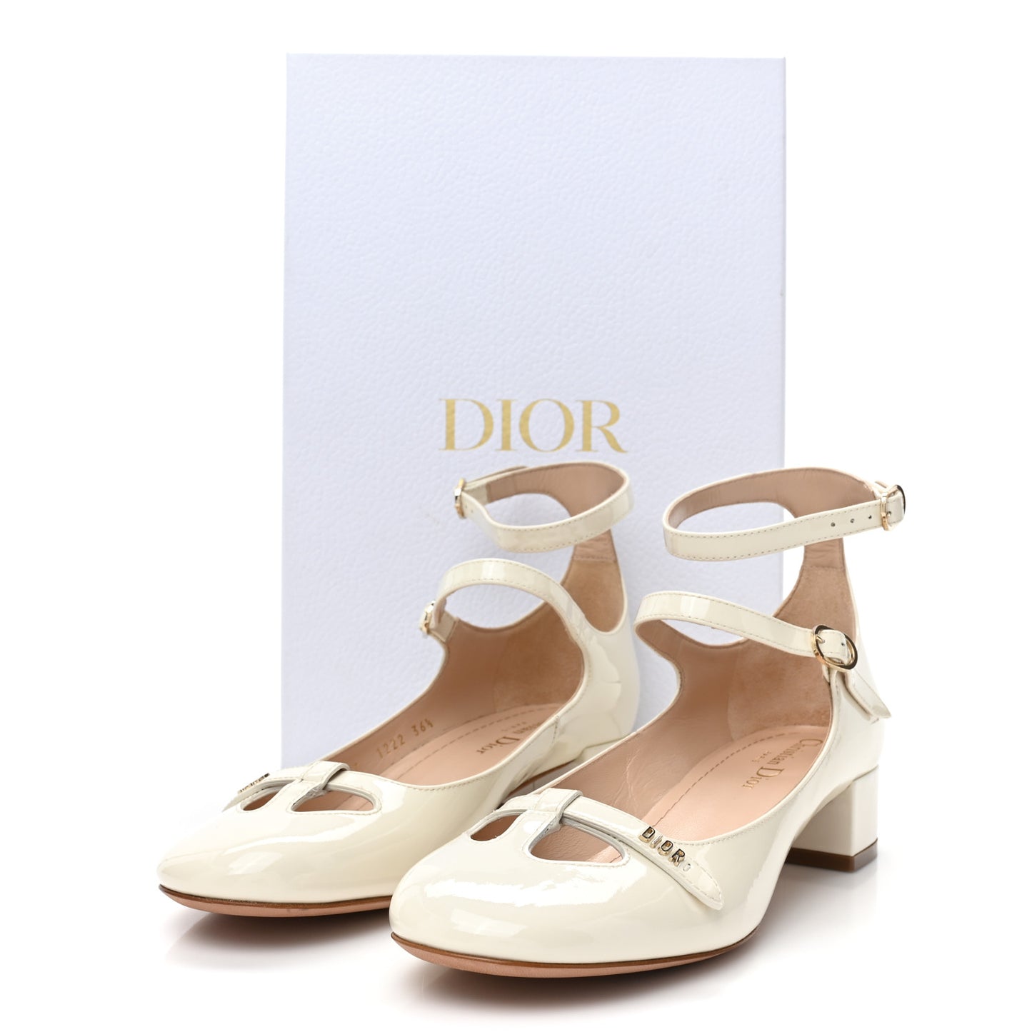 Patent Calfskin Aime Ballet Flats 36.5 White